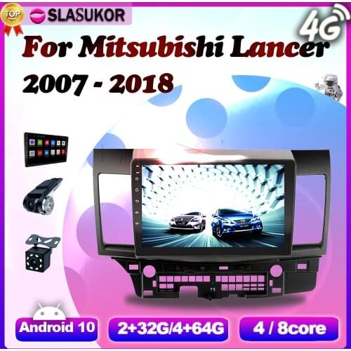 6+128G Android 10 For Mitsubishi Lancer Galant Foritis 2007 - 2018 Video Radio Multimedia Player Navigation GPS 2 Din Keine DVD