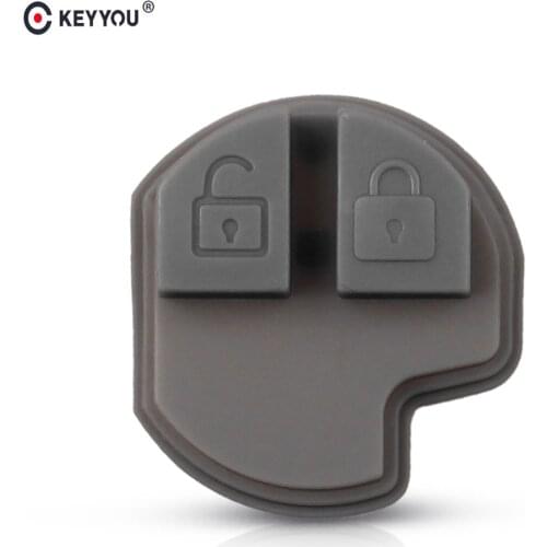 KEYYOU Remote Rubber Pad Button Fob For Suzuki Grand Vitara Swift Ignis Alto Sx4 2 button remote Fob Silicone Cover Pad key