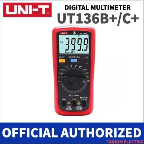 UNI-T UT136B+/UT136C+ digital Multimeter Auto Range 1000V 10A AC DC Voltmeter Current Meter Electric Tester Temperature Measure