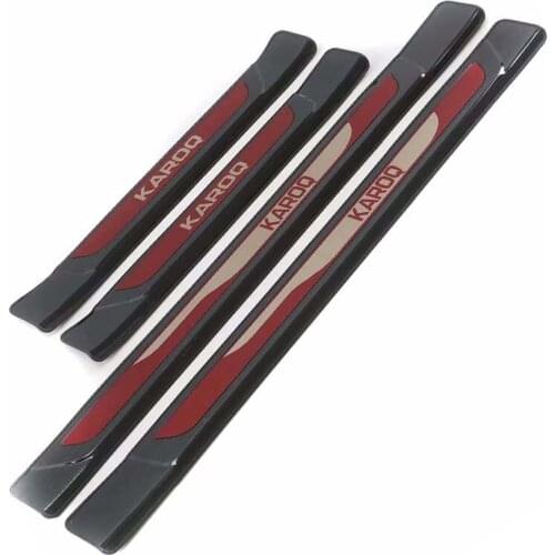 For Skoda Karoq 2017 2018 Stainless Door Sill Scuff Plate Trim Welcome Pedal Protector Pedal Step Cover Car Styling Accessories