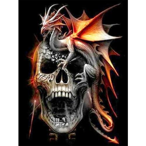 Halloween Broken Skull Diamond Painting Round Full Drill Nouveaute DIY Mosaic Embroidery 5D Cross Stitch Home Decor Gifts