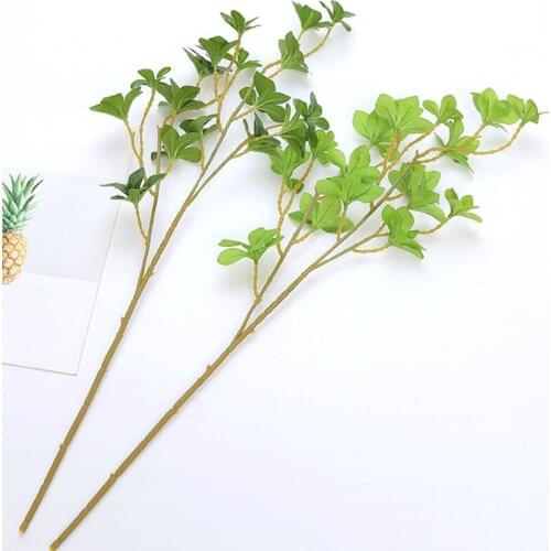 65cm3 Fork Artificial Tropical Plants Green Silk Cloth Palm Tree Branch Indoor Art Landscape Hotel Balcony Living Room Home Deco