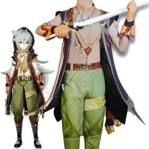 Genshin Impact Razor Cosplay Costume Razor Gray Long Heat Resistant Synthetic Hair Halloween Carnival Party Role Play Cosplay