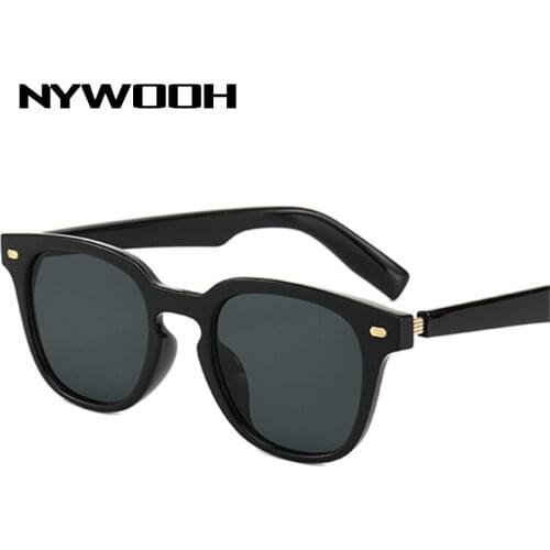 NYWOOH Fashinable Women Men Sunglasses 2021 Brand Designer Black Square Sun Glasses Female Male Night Vision Driving Sunglass