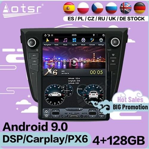 128G Tesla Screen Multimedia Stereo Android 9 Player For Nissan X-Trail 2014 2015 2016 2017 Navi Receiver Audio Radio Head Unit