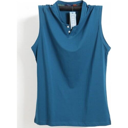 2020 Summer Mens Vest 5 Colors Comfort Modal Solid Casual Sleeveless Tank Top Male Fashion Muscle Vest 5XL 6XL