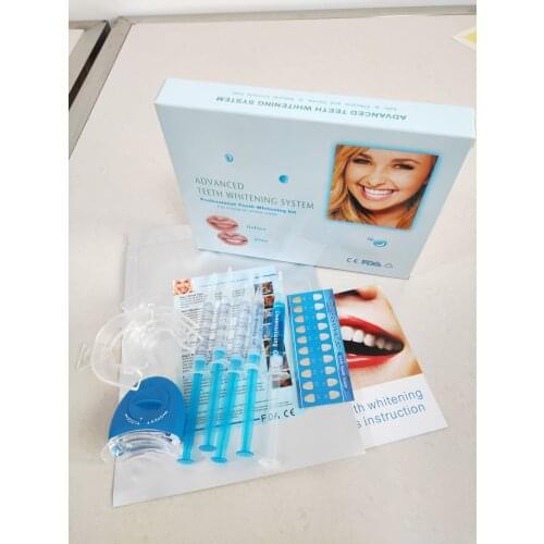 Teeth whitening 44% Peroxide Dental Bleaching System Gel Kit Bright Teeth Whitener Dental Equipment with Led lights