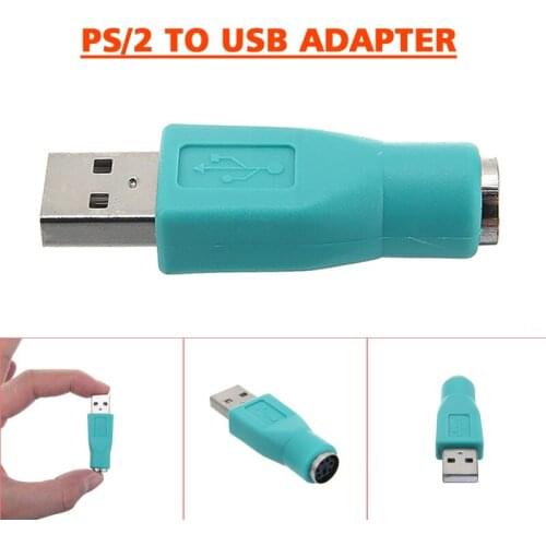 Portable PS/2 Female to USB Male Converter Light Weight Keyboard or Mouse Adapter Converter For PC Laptop Computer