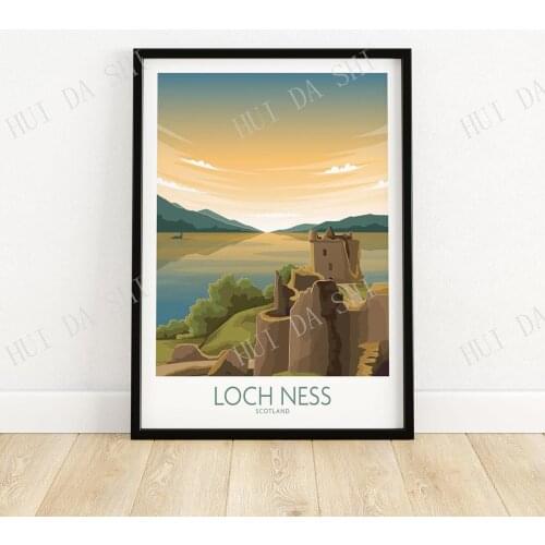 Loch Ness Print | Scotland Travel Poster | Wall Art | Travel Poster | Artwork | Art Print Gift Idea