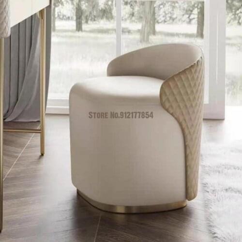 High-end Light Luxury Makeup Stool Dressing Table Home Simple Sofa Stool Net Red Makeup Chair Cloakroom Backrest Stool