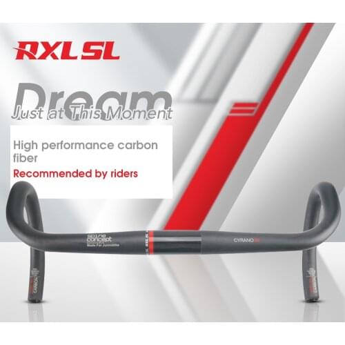 RXL SL Bicycle Handlebar Drop 128mm Road Carbon Handlebar 300-400mm Cycling Handlebars Ultralight UD Matt Road Carbon Handlebars