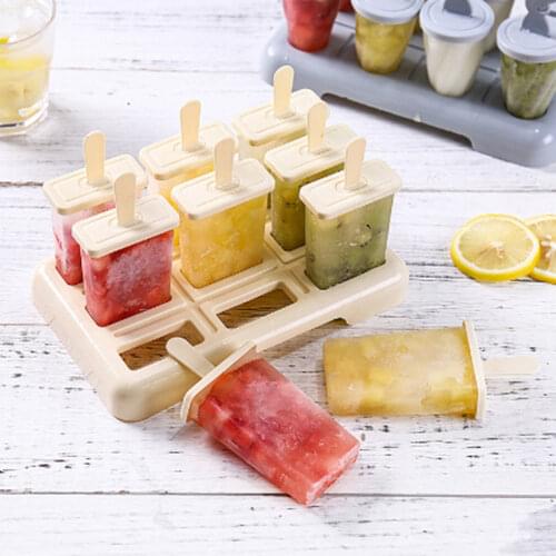 Homemade 1Set Ice Cream Popsicle Mold Creative Summer Ice Sucker Box Mould Popsicle Molds Frozen Treats Freezer Ice Cream Tools