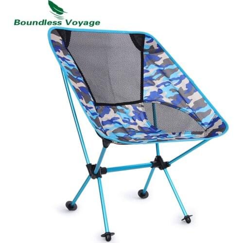Boundless Voyage Outdoor Folding Chair Fishing Chair with Carry Bag Heavy Duty Camping Beach Moon Chair for Drawing Picnic BBQ