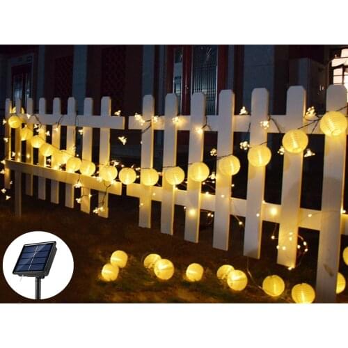 Solar LED Fairy Lantern Garlands Holiday Waterproof String Light Decoration Wedding Christmas NewYear Outdoor Street Garden