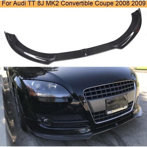 Carbon Fiber Car Front Bumper Lip Spoiler for Audi TT 8J MK2 Convertible Coupe 2 Door 2008 2009 Front Bumper Lip Guard Chin