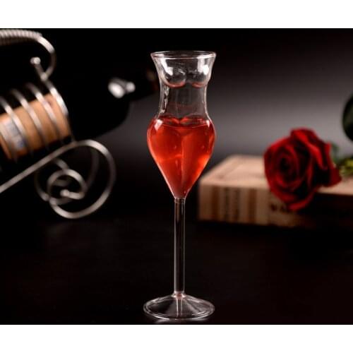 Bar Ornaments Girl Body Shape Glass Cup Creative Cocktail Glass Crystal Glass Red Wine Glass Borosilicate Beauty Goblet Cup