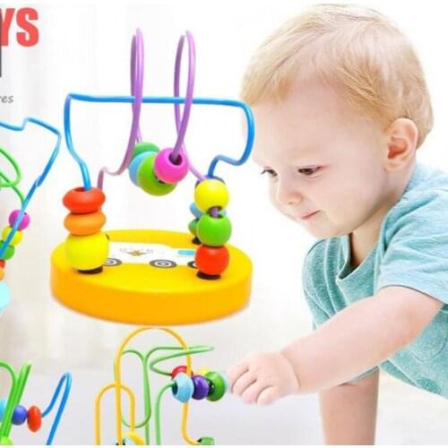 Yanuo Mini Round Bead Educational Wooden Toys 1-3 Years Old Baby Early Education Boys and Girls Toys Baby Toys