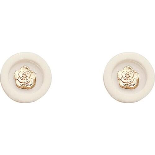 POTCET Korea 2021 Fashion Trend Womens Flower Temperament Earrings Geometric Trend Simple Retro Earrings Jewelry Free Shipping