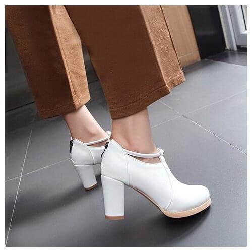 Big Size 11 12 13 14 15 16 ladies high heels women shoes woman pumps Rough heel Shallow mouth Package the heel