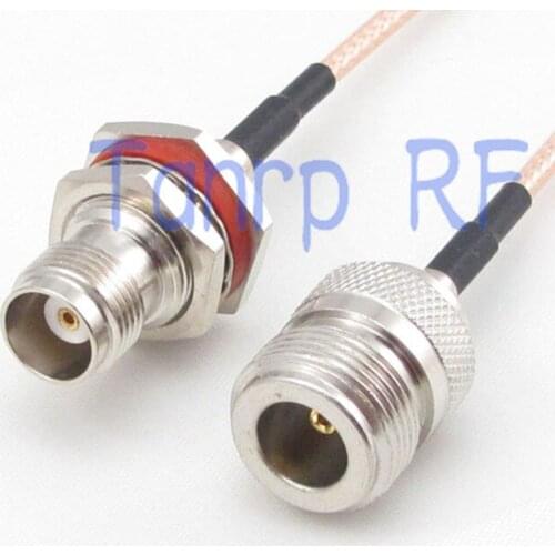 10pcs 15CM Pigtail coaxial jumper cable RG316 extension cord 6inch N female jack to TNC female jack RF adapter connector
