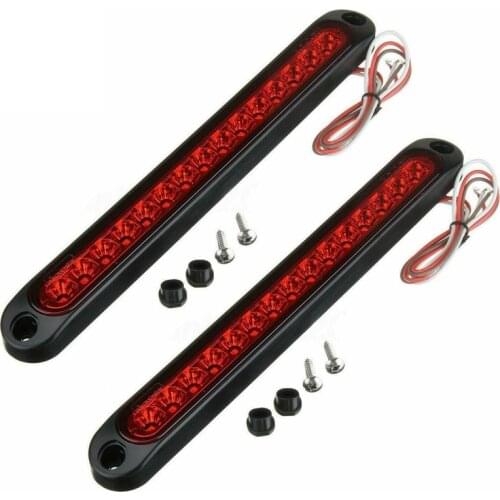 2Pcs/Set Car ABS Parking Light Tail Turn Light Bar 15 LED Red Rear Brake Light Unniversal for Trailer Caravans Trucks