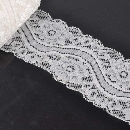 3Yards white Wedding Bridal Embroidered Lace Edge Trim Ribbon Applique DIY Sewing Crafts 7m wide cp1371