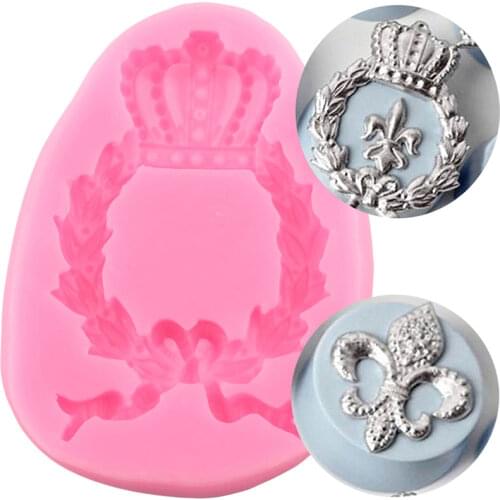 3D Crown Silicone Molds Fondant Cake Decorating Tools Sugarcraft Cupcake Topper Candy Polymer Clay MoId Chocolate Gumpaste Mould