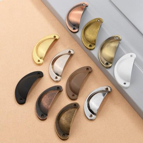 5pcs/10pcs Retro Semicircle Handle Practical Stunning Drawer Knobs Cabinet Handle Household Drawer Handle For Home Daily Use