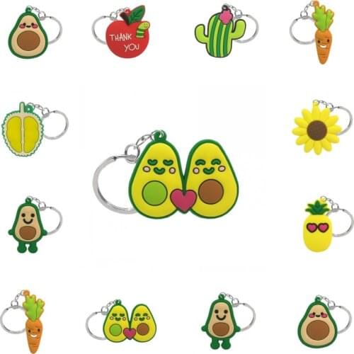 20PCS Lovely Cartoon Figure Key Chain PVC Anime Key Ring Kids Toy Pendant Keychain Children Key Holder Xmas Gift