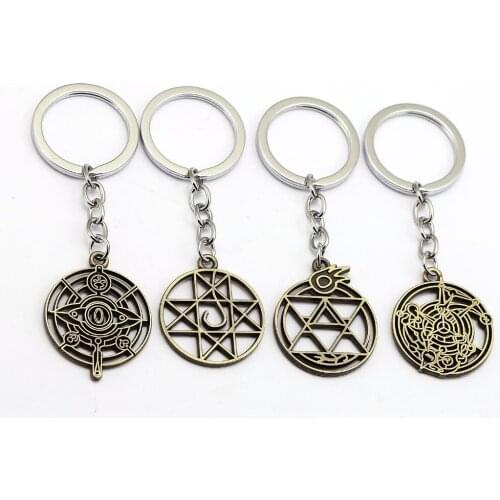 Fullmetal Alchemist Keychain Homunculus Circle Key Ring Holder Chaveiro Car Key Chain Pendant Anime Men Women Jewelry XS12725