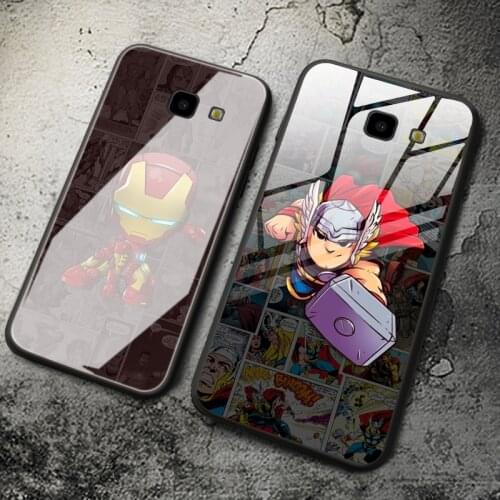 Tempered Glass Case For Samsung J2 Prime J330 J4 J530 J6 Plus J730 J8 Note 8 9 10 Lite 20 Ultra Shockproof Cover Super Hero Case