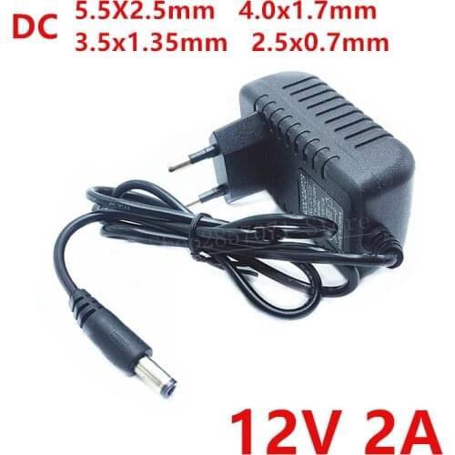 DNS 1PC AC 100-240V DC 12V 2A Converter power Adapter Charger Power Supply 12 V Volt for LED light strips EVD CCTV