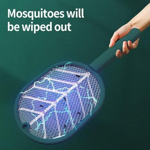 Electric 2 In 1 Mosquito Killer Swatter Household Multi-Function Rechargeable Fly Swatter Trap Home Bug Insect Racket