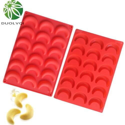 Creative Crescent Moon Shape Silicone Cake Mold DIY Biscuits Dessert Decorating Tools Practical Chocolate Cookie Pastry Mould