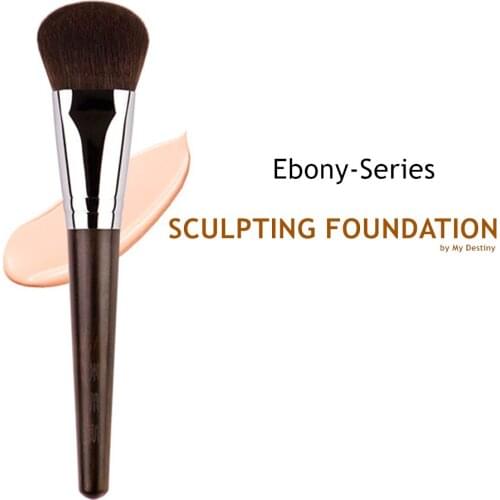 MyDestiny Ebony Sculpting Foundation Makeup Brush Synthetic Dense Angled Foundation Cream Sculpting Cosmetics Beauty Tools