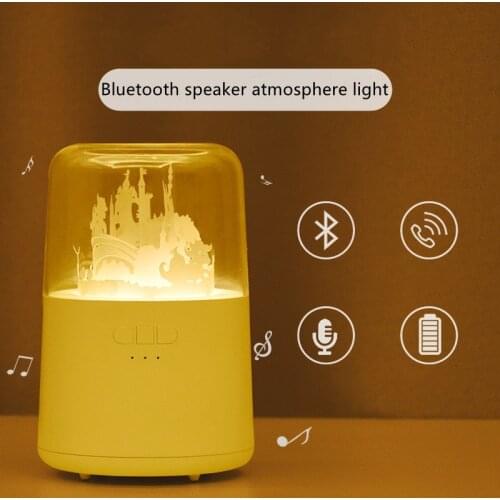LED Light And Shadow Bluetooth Speaker Light USB Charging Timing Night Light Bedroom Bedside Romantic Scene Atmosphere Light