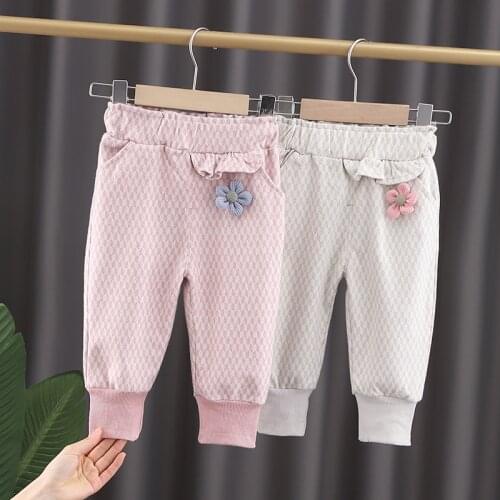 Spring Toddler children girls clothing legging trousers outfit casual sports kids clothes Elastic band elastic trousers pants