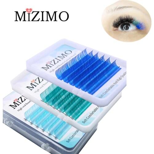 New colour grafted eyelash high quality artificial mink hair false eyelash blue series eyelash extension