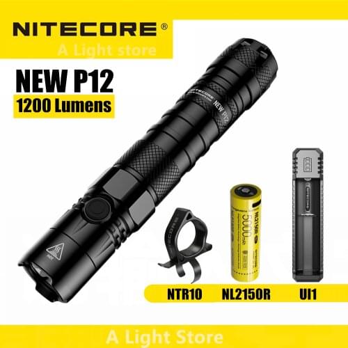 Original NITECORE NEW P12 Flashlight max 1200 Lumen self defense Outdoor Tactical Sports Warning light burst EDC