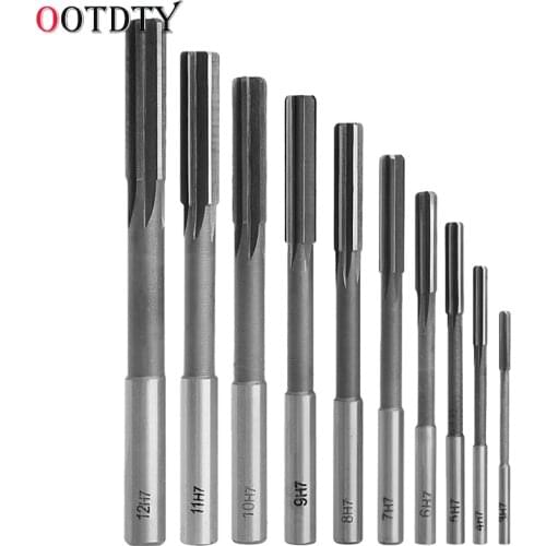 OOTDTY 2018 Fashion 3-12mm HSS Straight Shank Chucking Reamer Machine Reamer Milling Cutter Tool