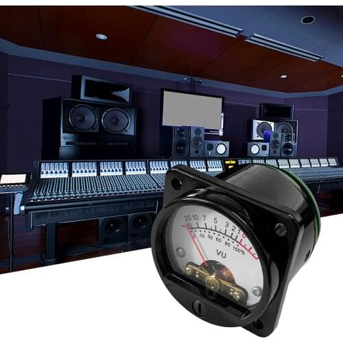 VU Meter 2 Pcs Power Amplifier Portable DB Meter High Precision VU Meter White Backlight Sound Level Meter with Driver Board