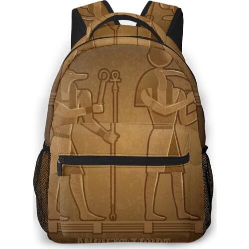 Backpack Women Shoulder Bag For Teenage Girls Ancient Egyptian Illustration Bagpack Female Ladies School Backpack