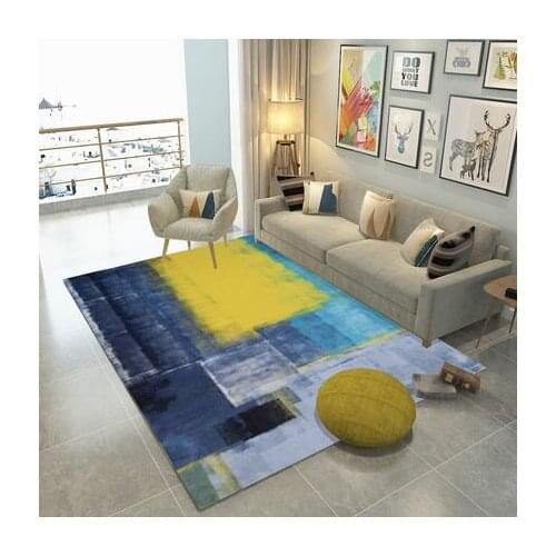 Modern Art Graffiti Carpet Living Room Bedroom Rectangular Floor Mat Non-Slip Rug