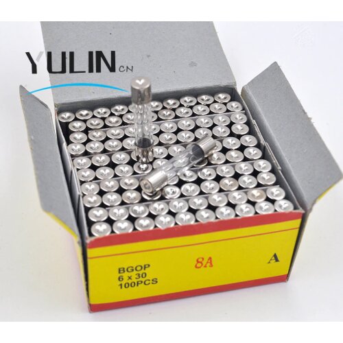 100pcs/box 6*30mm Glass fuse Fast fuse 250V 6*30 250V Glass Fuses for 6x30 fuse holder F0.5A1A2A3A4A5A6A7A8A10A15A20A30A