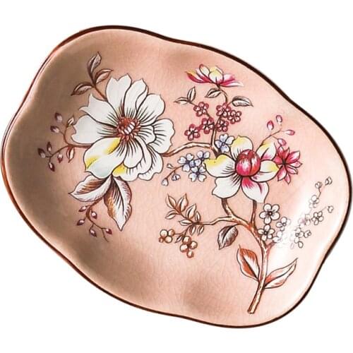 Light luxury Chinese style ceramic soap box toilet soap dish hotel high-end club restaurant soap box soap tray