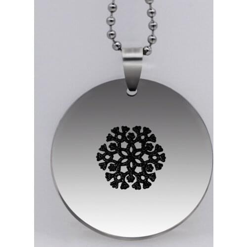 Ufine Christmas gift for dad jewelry glass mustache best father pendant army card stainless steel custom necklace N4589