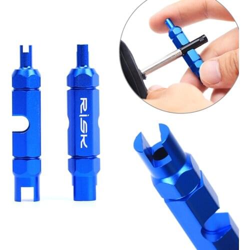 Bike Valve Wrench Multifunctional Bicycle Tire Nozzle Disassembly Tool MTB Valve Core Nut Removal Spanner for Schrader/Presta