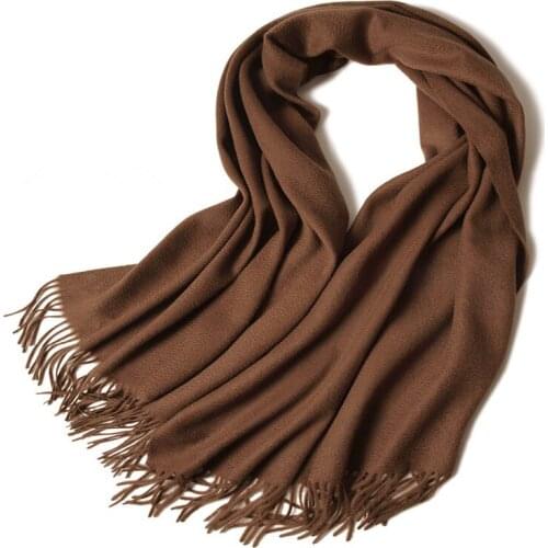 High grade 100%goat cashmere water ripple thick woven women fashion big scarfs shawl pashmina 70x200cm nude 5color