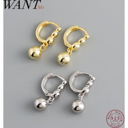 WANTME Genuine 925 Sterling Silver Bohemian Tassel Beads Unique Stud Earrings for Fashion Women INS Goth Party Jewelry 2021