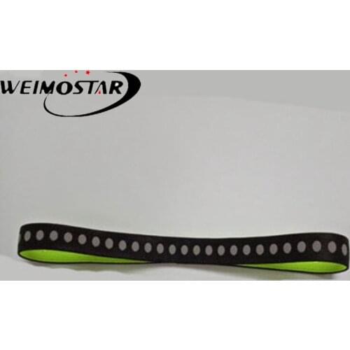 Weimostar unisex Sports hair belt night running fitness safety warning reflective headband silicone non-slip sports sweatbands